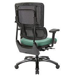 Vertical Black Mesh Back Chair with Shiny Black Base 1